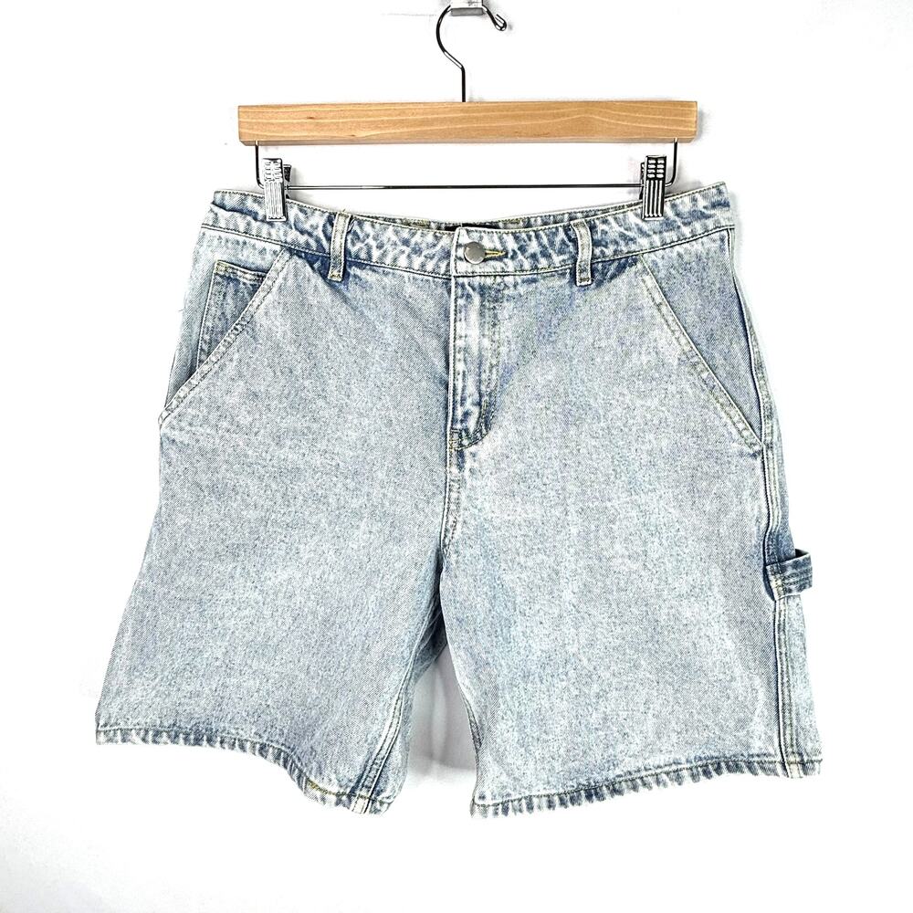 WESC Lightwash Denim Cargo Shorts 32